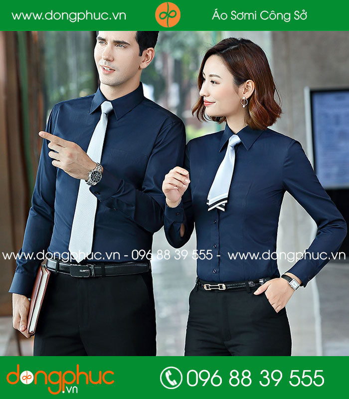 Đồng phục áo sơ mi màu tím than